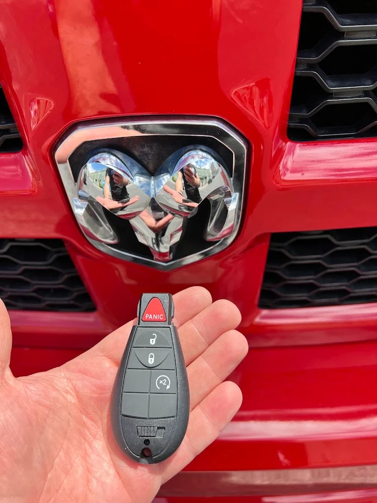 Dodge Ram replacement key fob cut and programmed by S.E.L Locksmith