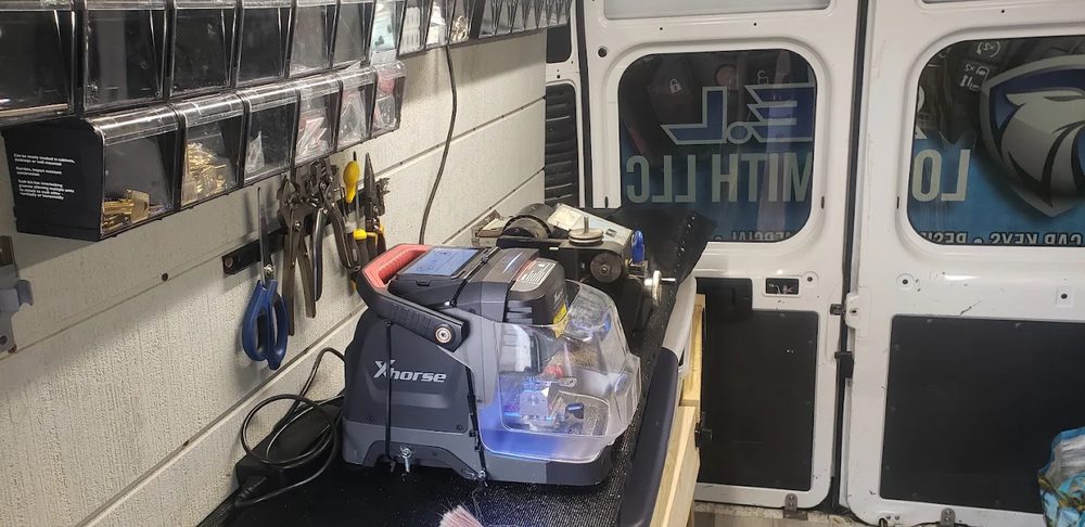 S.E.L Locksmith mobile van with Xhorse key cutting equipment